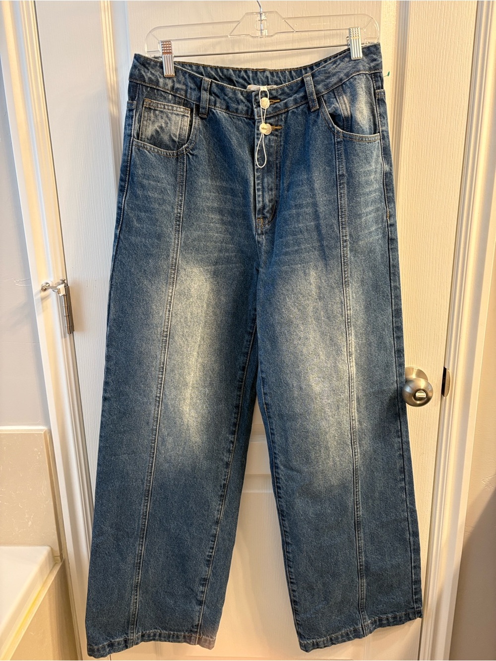 bohme Blue High-Rise Wide Leg Jeans - Picture 2 of 4